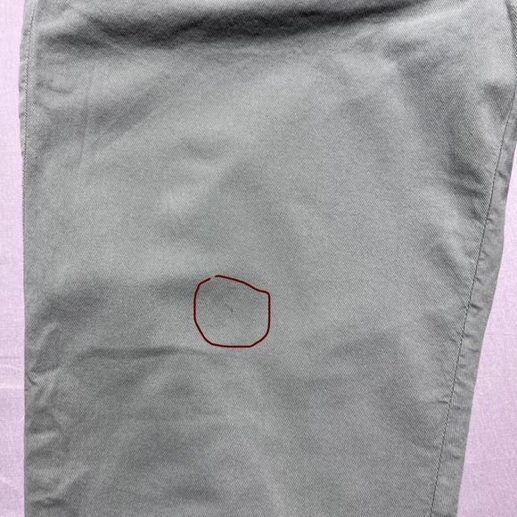 Frank & Eileen Wicklow Pants Womens 10 Green Cropped Raw‎ Hem Chino Made in USA - Picture 5 of 16